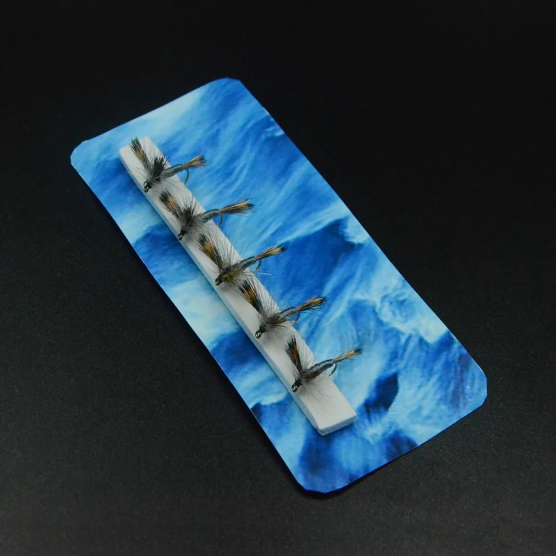 CONTEMPLATOR 5 unids/caja gris Wulff silueta realista Mayfly dun moscas secas robustas 12 # Cebo artificial para pesca con mosca Ephemera danica - imagen 4