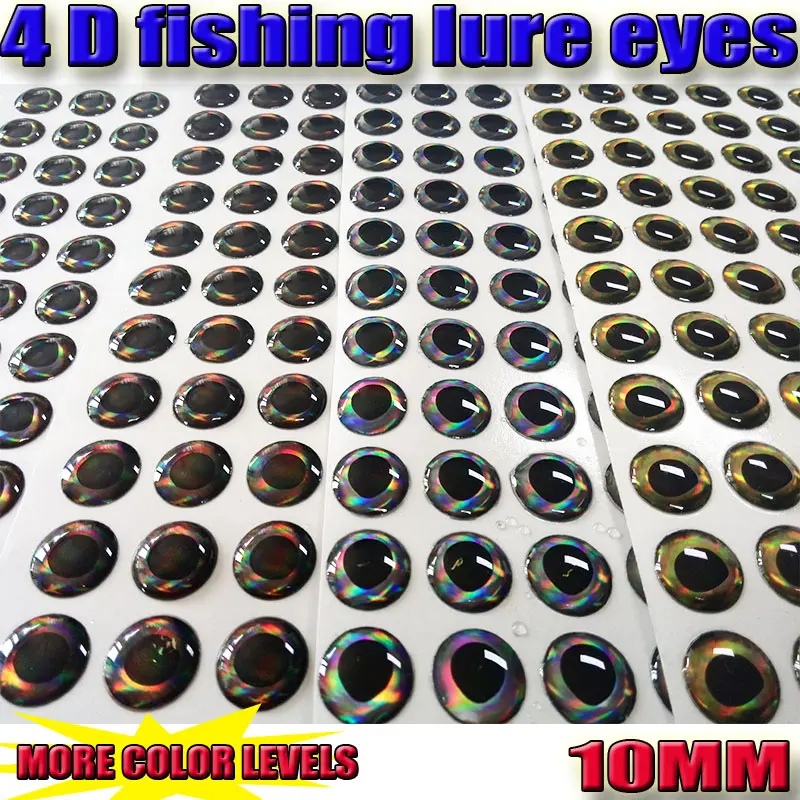 Ojos Adhesivos 4D para Señuelos 10mm – Pack Multicolor