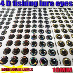2022 NUEVOS ojos de señuelo de pesca 4D más color ojos de pez tamaño: 10 MM 4 papeles color total 308 unids/lote