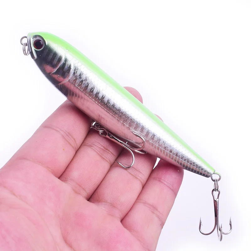 Señuelo de lápiz para pesca, cebo Artificial duro de 115mm y 16g, cebos flotantes para pececillos, aparejos de superficie de agua superior, WD-216, 1 unidad