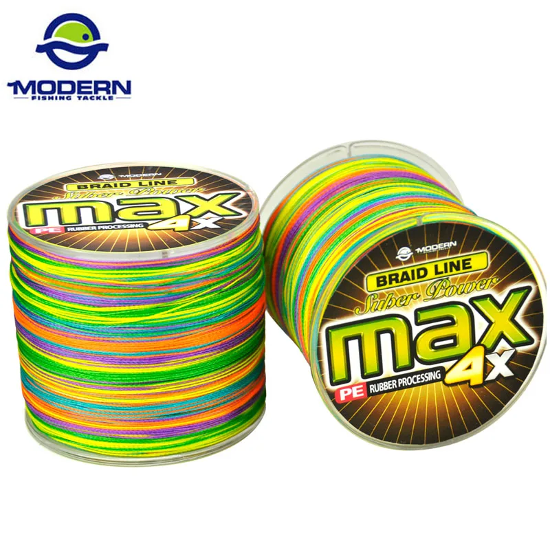 El tackle de pesca moderno presenta la vibrante línea de trenza Max 4x perfecto para mejorar su experiencia de pesca con su proceso trenzado duradero y de alta calidad