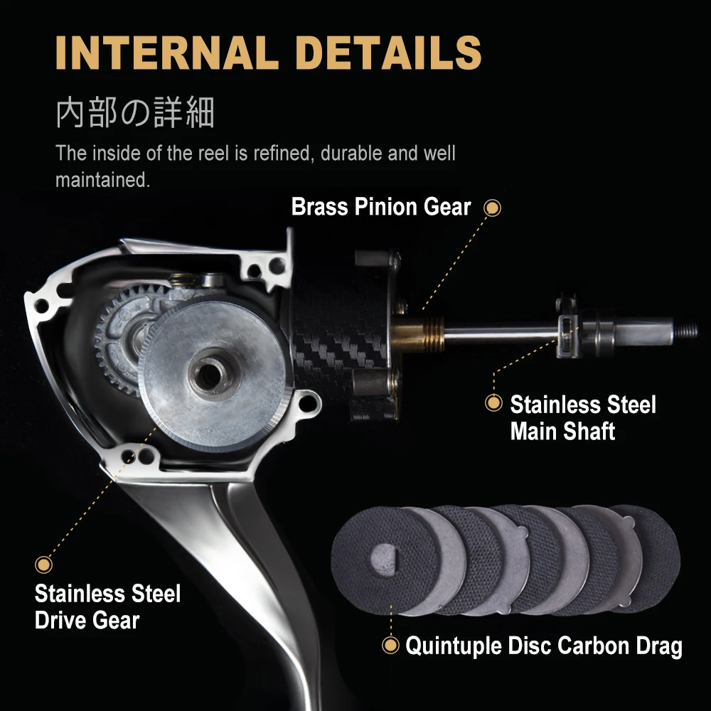 HuntHouse-carrete giratorio de pesca, aleación de 20kg, Jigging, Saltist LSW3000-LSW10000, 4,9: 1, 5,1: 1, 10BB - imagen 3