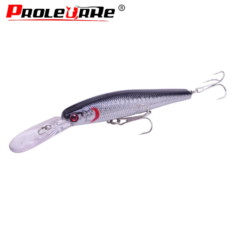 Proleurre-Kit de Señuelos de Pesca, 4 unidades, señuelo flotante Minnow, 13cm, 14g, Crankbait, plantilla de Pesca, juego de anzuelos con aparejos de Pesca - imagen 5