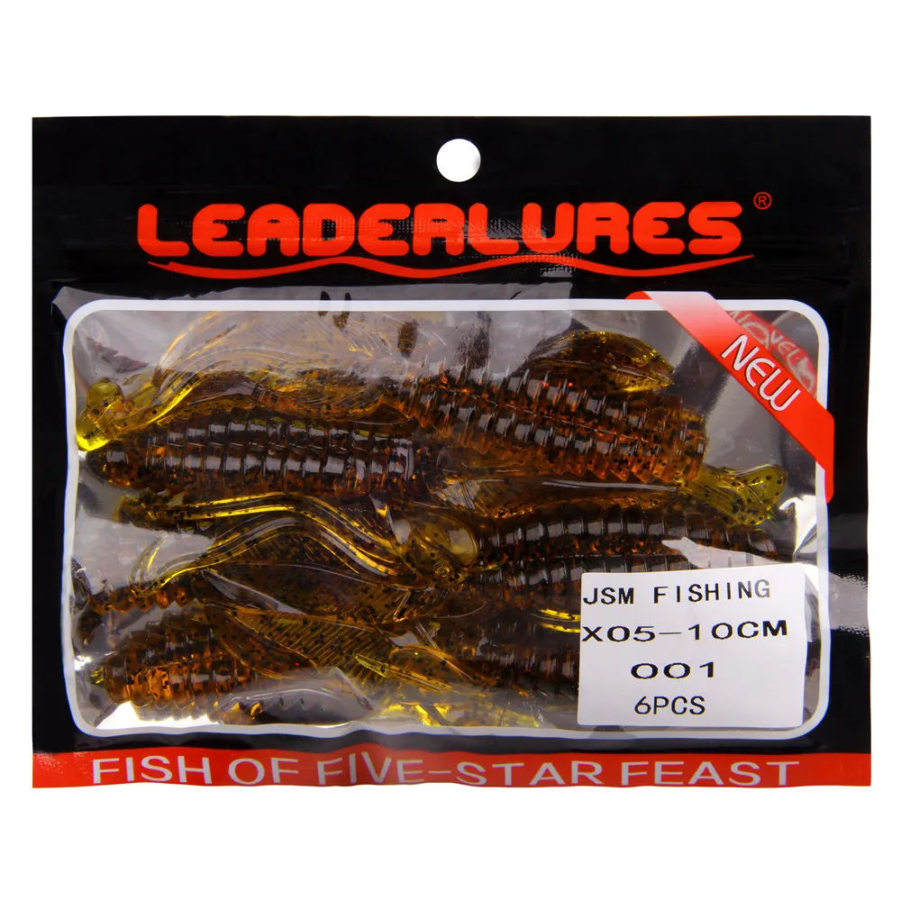 Señuelo de pesca de 10cm y 11,7g, plantilla de langosta Artificial suave, aparejos de pesca Texas, cebo para lubina, bagre, gusano, camarón, 18 unids/lote - imagen 5