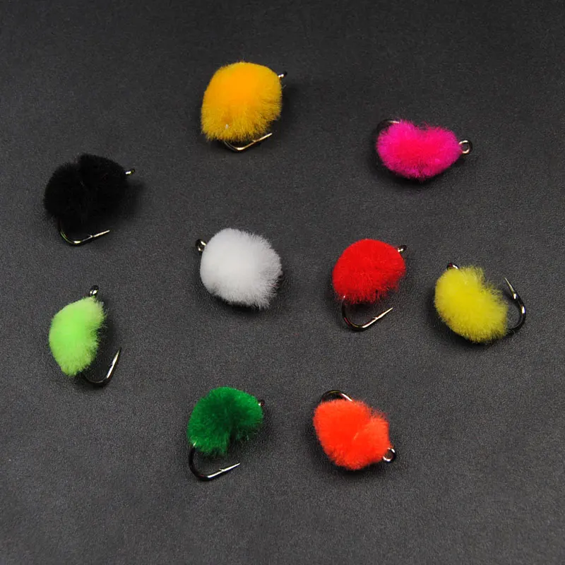 ICERIO-anzuelo de trucha, huevo, salmón, señuelo de pesca, Mosca, cebos #12, 9 Uds. - imagen 3