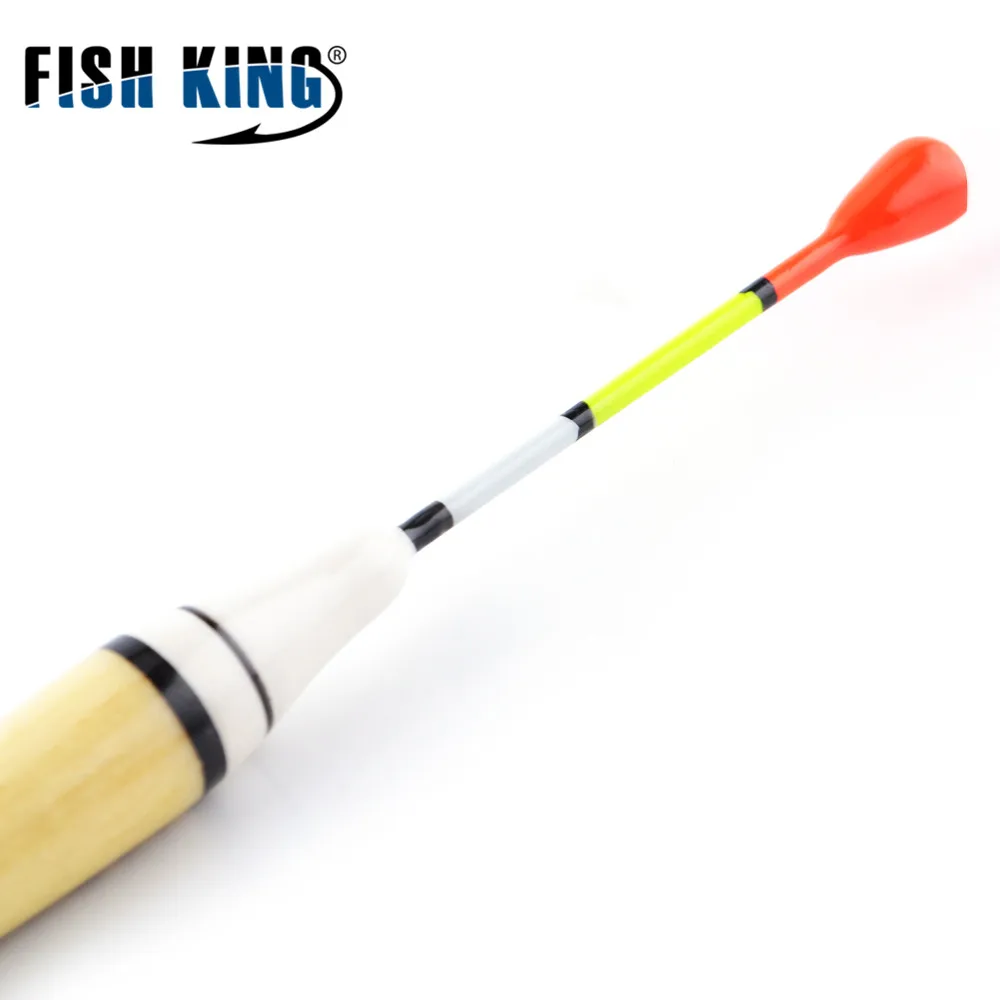 FISH KING-flotador de pesca de madera de Paulownia, 10 piezas, 2g, 14,5 cm, boyas, accesorios de pesca de carpa - imagen 4