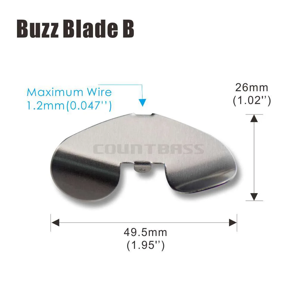 Countbass 50 Uds. Cuchillas de aluminio Tandem Buzz, cuchillas Delta de utilería, señuelos de pesca Buzzbait DIY, aparejos artesanales - imagen 4