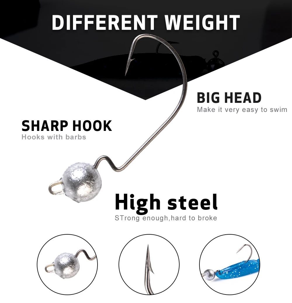 Experimente lo último en ganchos de pesca con nuestro diseño duradero de acero alto, perfecto para una variedad de técnicas de pesca