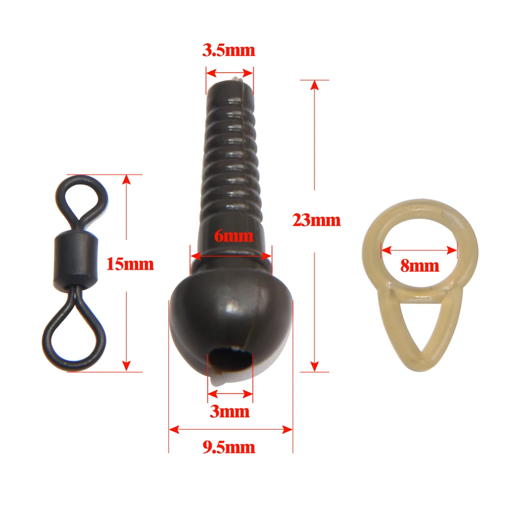 Anzuelos giratorios para pesca de carpa, accesorios de pesca, 30 unidades - imagen 2