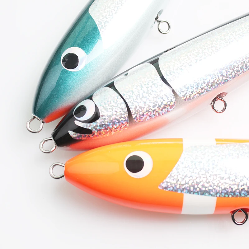 MAD MOUSE-señuelo de arrastre de superficie GT, cebo Artificial para pesca en mar profundo, barco lápiz, Stickbait de madera, 140g/26,5 cm, novedad