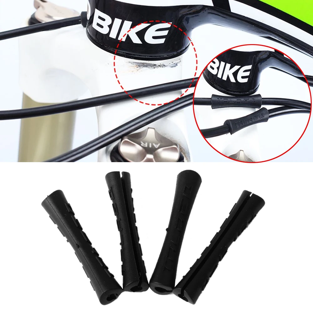 Protector de Cable de bicicleta, funda de tubos de goma de freno de palanca, protección de armazón, envoltura para ciclismo, antifricción, 2/4 Uds. - imagen 3