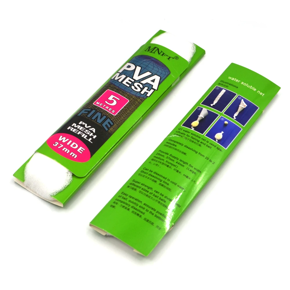 MNFT 4 Uds 37mm * 5m y 25mm * 5m PVA malla de repuesto pesca de carpa bolsa de sujeción de cebo venta al por mayor Dropshipping accesorios de aparejos de pesca - imagen 3