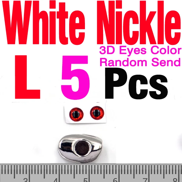 5Pcs L White Nickle