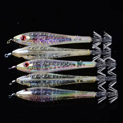 Balleo 5 unids/lote 10 cm/6,2 cabeza de plantilla de calamar señuelo suave pesca pulpo wobbler aparejos de pesca pesca de carpa pesca con mosca crankbait
