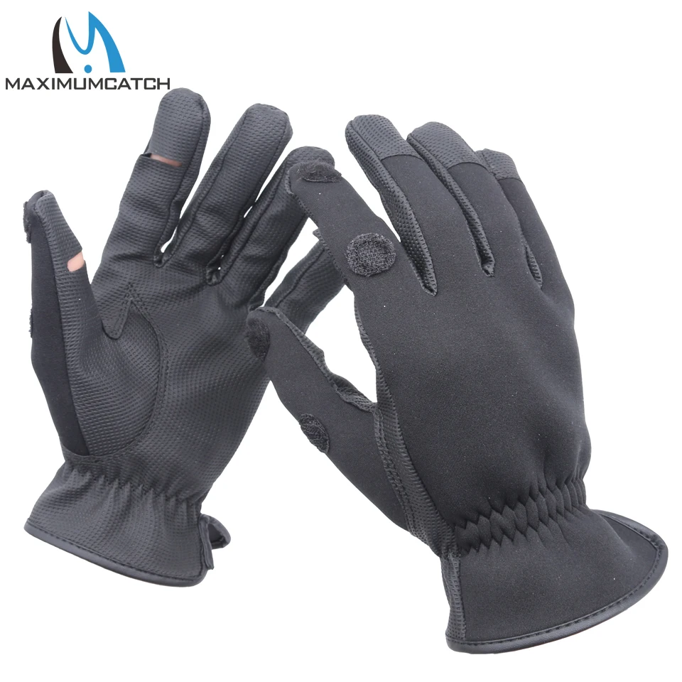 Maximumcatch 1 par de guantes de pesca de neopreno guantes de pesca elásticos impermeables antideslizantes - imagen 3