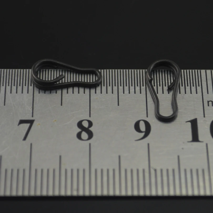 MNFT-aparejos de Pesca de carpa de acero inoxidable, conector de señuelo de Color negro, accesorios de Pesca a presión, 25 unidades por lote - imagen 4