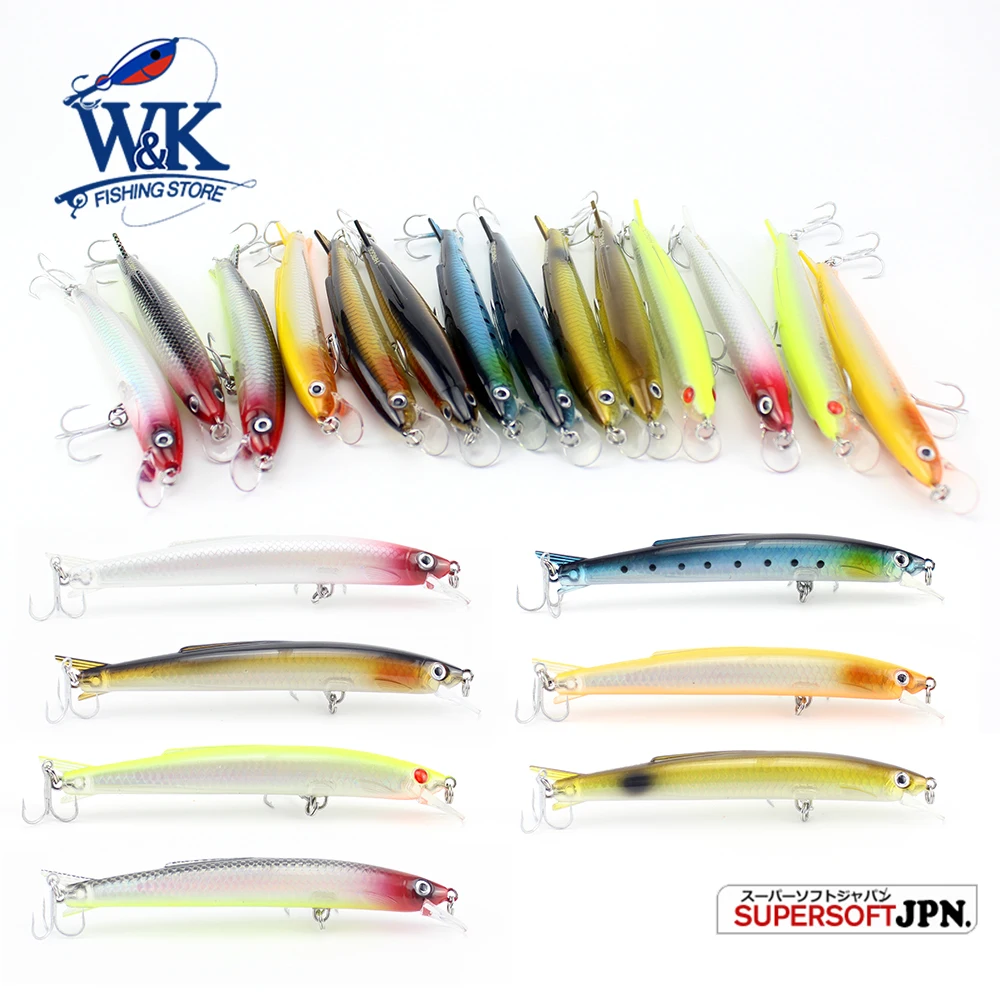 Jerkbait flotante de pececillo de 11 cm, señuelo duro de 13 g, Pesca colorida con anzuelo triple fuerte para Pesca costera y en barco - imagen 5
