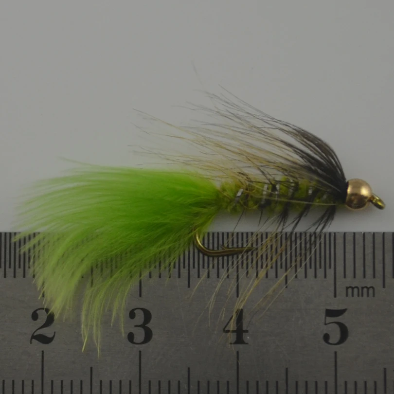 MNFT 10 unids/pack moscas de pesca de trucha con cabeza dorada, señuelos de pesca, tamaño 10 #   Anzuelos de púas - Moscas de pesca con cabeza de cuentas - imagen 2