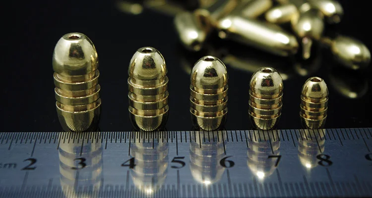 Plomo de pesca con forma de bala, aparejo Texas, equilibrio de peso de acero, plomo de cobre, accesorios para aparejos de pesca, lote de 5 uds. - imagen 3