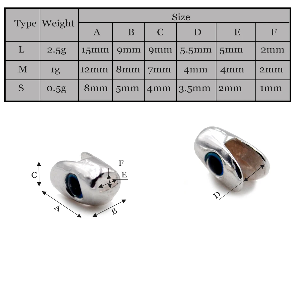 MNFT-cabezas ponderadas de calavera de pescado con ojos 3D, tamaño L M S, señuelo de pesca con mosca para serpentinas, materiales para atado de moscas - imagen 2