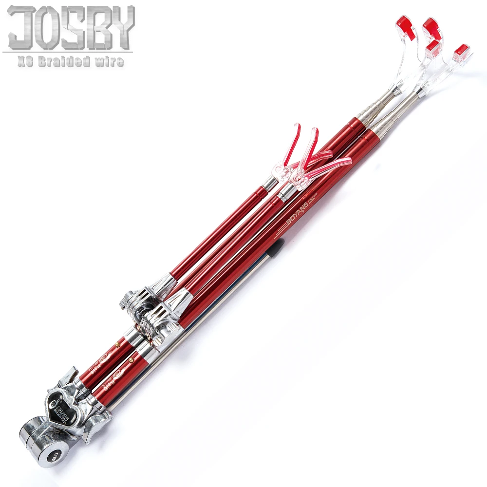 Soporte telescópico para cañas de pescar, accesorio plegable de acero inoxidable, doble balsa de pescado, doble torreta - imagen 2