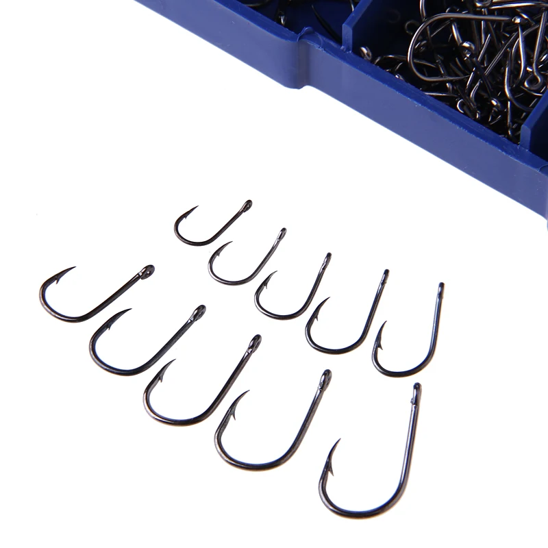 FISH KING 400PCS Anzuelos de pesca de acero con alto contenido de carbono ISEAMA 3 # -12 #   Anzuelos de púas, anzuelo único ISE, accesorios de pesca de carpa - imagen 2