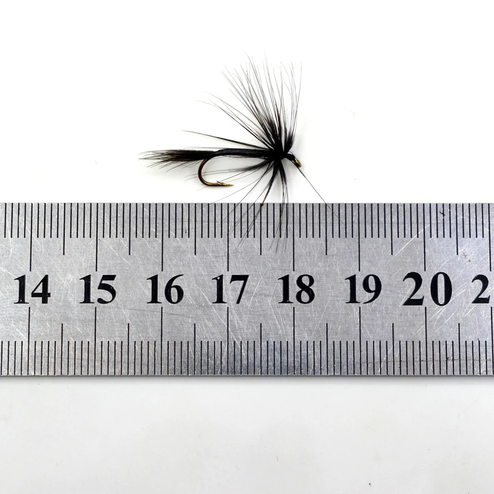 MNFT Moscas Secas Trucha – Señuelos Negros Antimosquitos - imagen 2