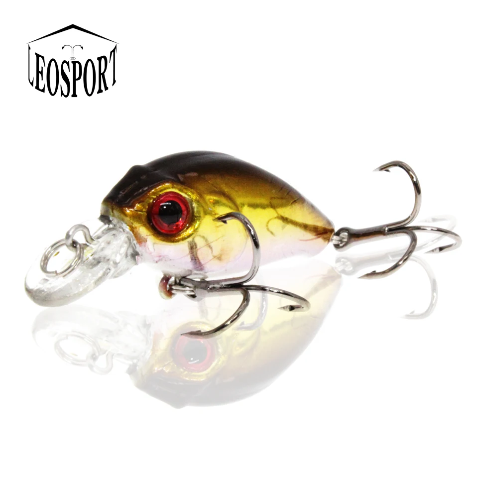 LEOSPORT-señuelo de pesca Crankbait, cebo Artificial de manivela dura, 4,5 cm, 3,8g - imagen 5