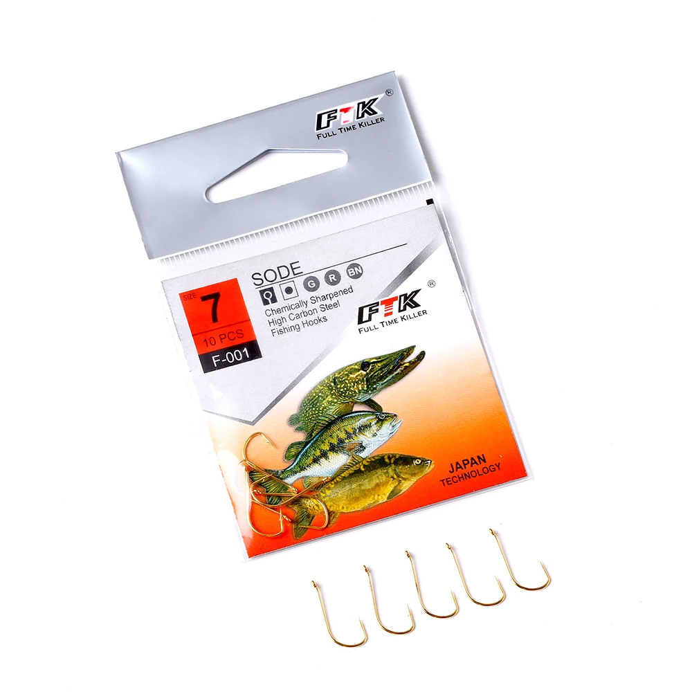 Anzuelo de pesca FTK SODE 10 piezas tamaño 7 # -Tamaño15 #   Pesca de Japón anzuelos Jig carpa alimentador Anzol anzuelo aparejos de pesca - imagen 4
