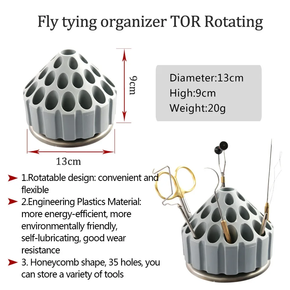Estación de herramientas para atar moscas Maximumcatch, organizador de herramientas de espuma EVA/plástico/madera con combinación de herramientas de atado - imagen 5