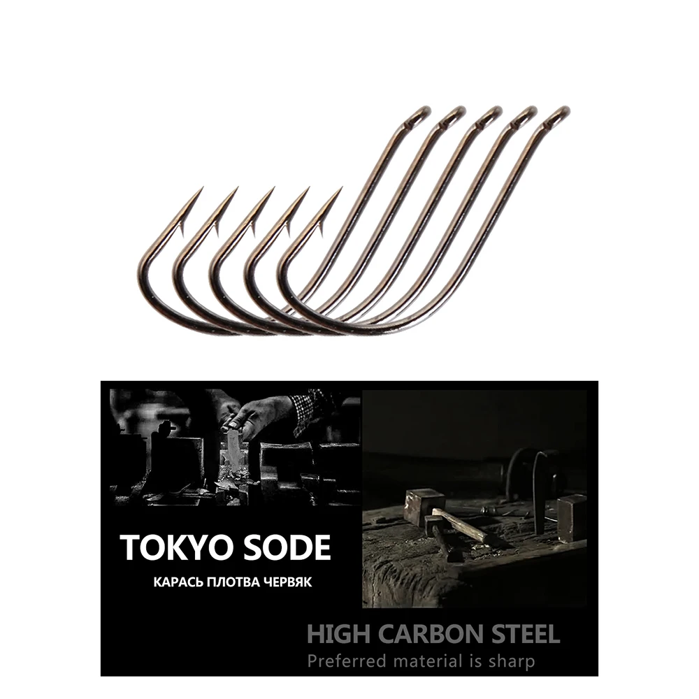 Anzuelos de pesca TOKYO SODE tamaño 6 #-15 #, gancho de pinta con ojos, gancho de mar, acero inoxidable blanco, vástago Extra largo grande, 7 piezas, 10 piezas - imagen 3