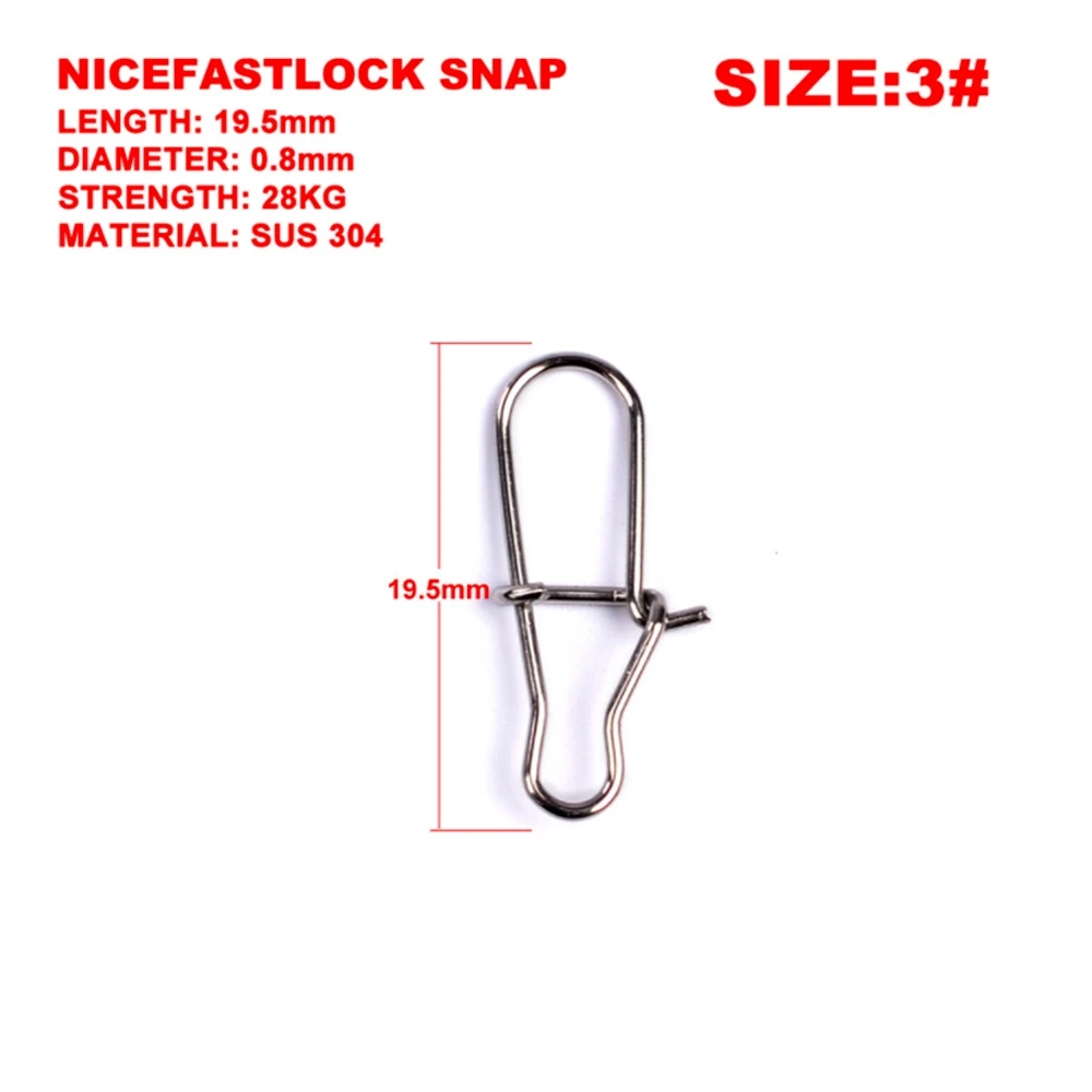 Gancho giratorio de pesca, Conector de señuelo de alta calidad, productos de seguimiento para pesca, 50 unidades por lote - imagen 4