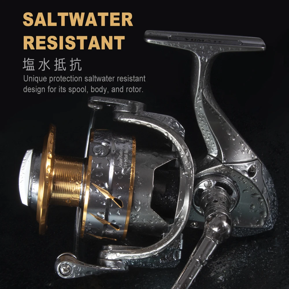 HuntHouse-carrete giratorio de pesca, aleación de 20kg, Jigging, Saltist LSW3000-LSW10000, 4,9: 1, 5,1: 1, 10BB - imagen 4