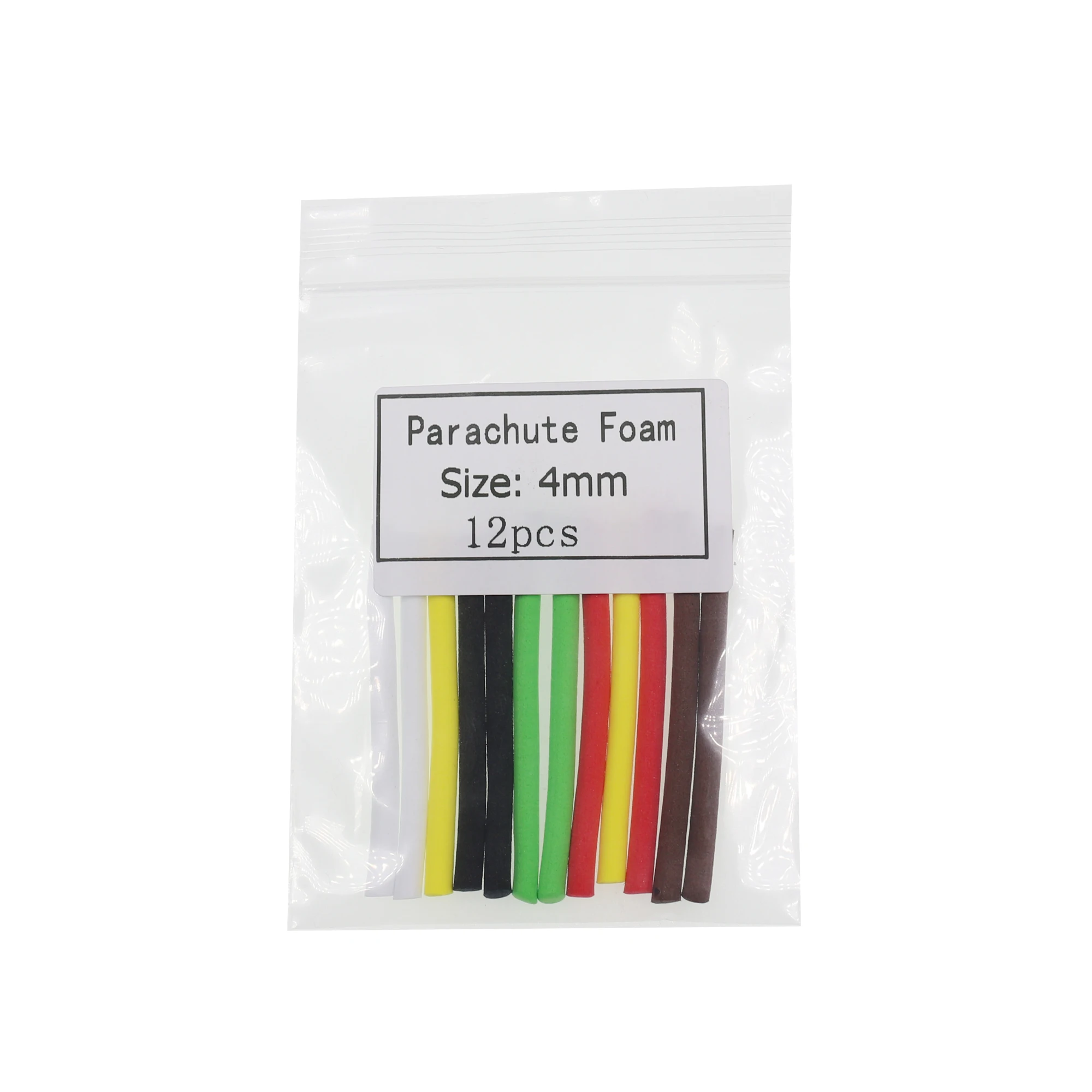 Wifreo Material para atar moscas, poste de espuma de paracaídas de 4mm, tolva de hierba seca, cilindros de espuma para atar moscas - imagen 5