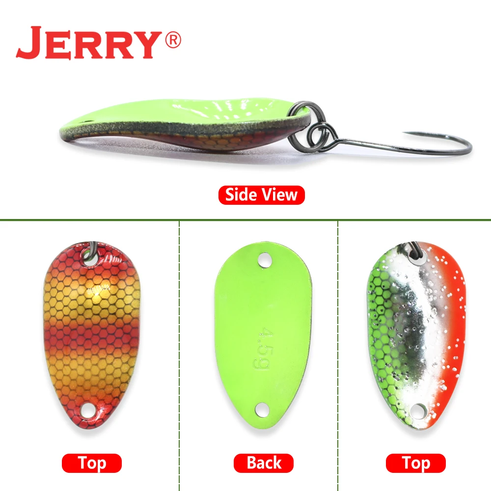 Jerry Gemini Pesca 2g 3,5g 4,5g varios colores Micro cucharas de Pesca cuchara de trucha Wobbler Señuelos de Pesca cebo giratorio - imagen 3