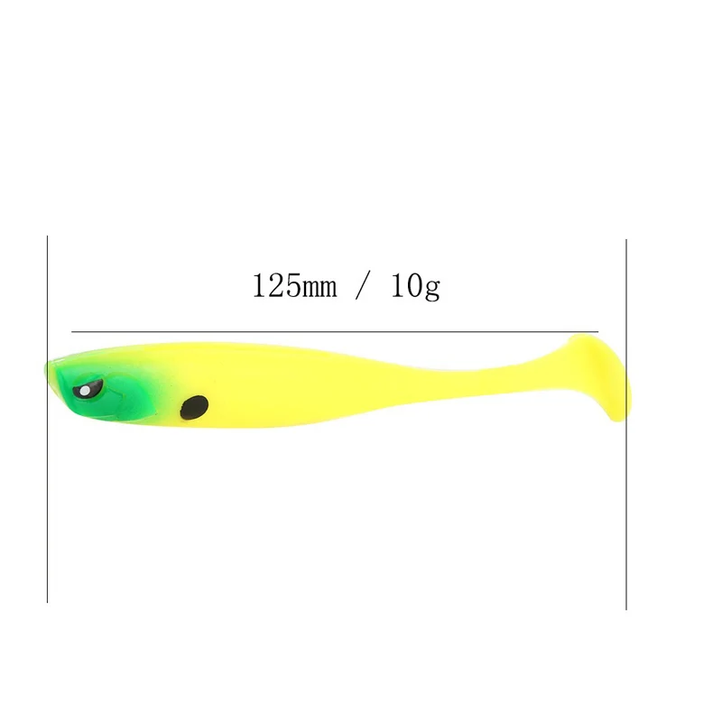 Señuelo de pesca suave, cebo de goma de silicona, Swimbaits, cabeza de plantilla, 10g/12,5 cm - imagen 2