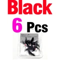 Black 6Pcs In Bag