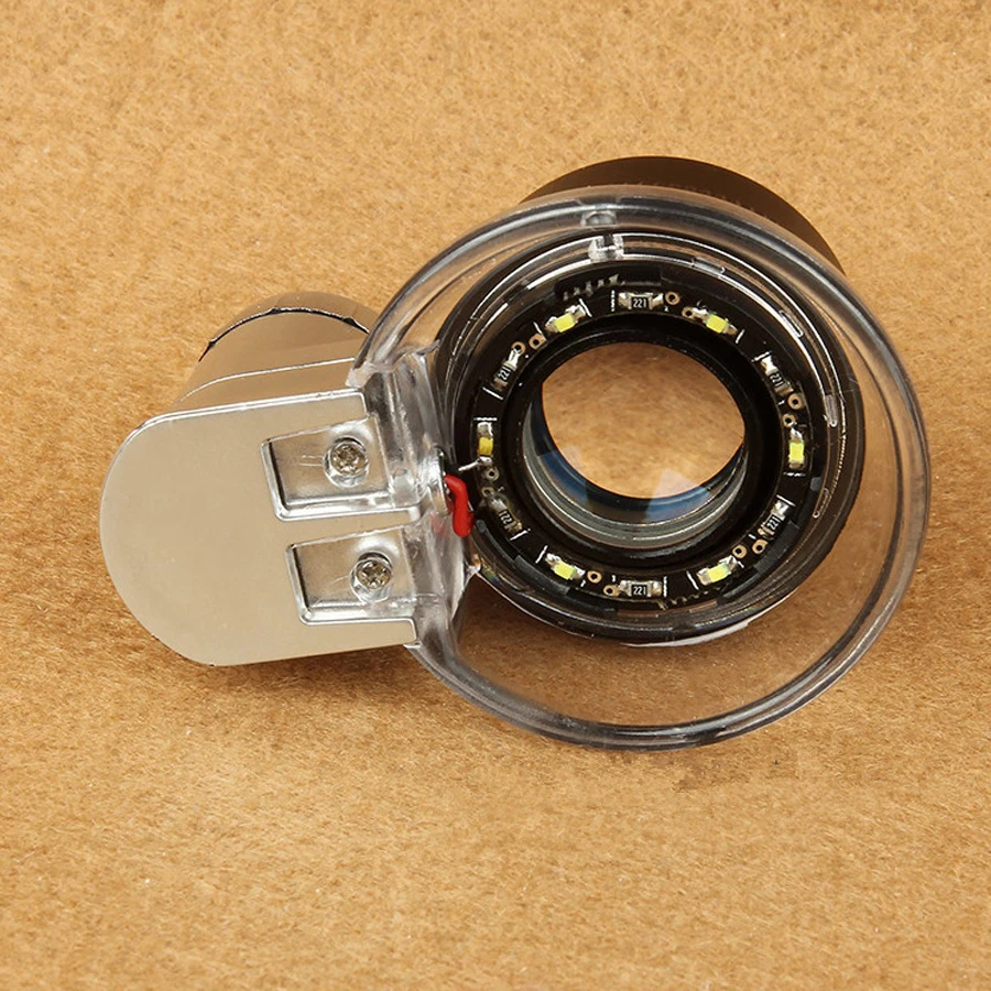 Lupa de mano con Zoom 20x para identificación de joyas, reloj polarizado con luz Led, gafas flotantes de pesca, herramientas - imagen 2