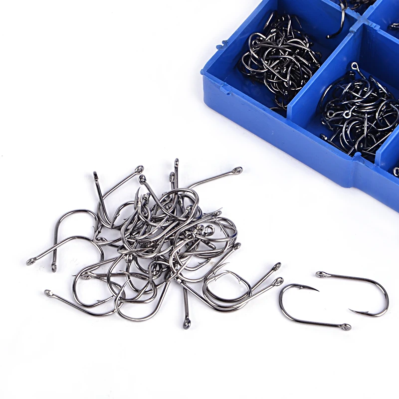 FISH KING 400PCS Anzuelos de pesca de acero con alto contenido de carbono ISEAMA 3 # -12 #   Anzuelos de púas, anzuelo único ISE, accesorios de pesca de carpa - imagen 5