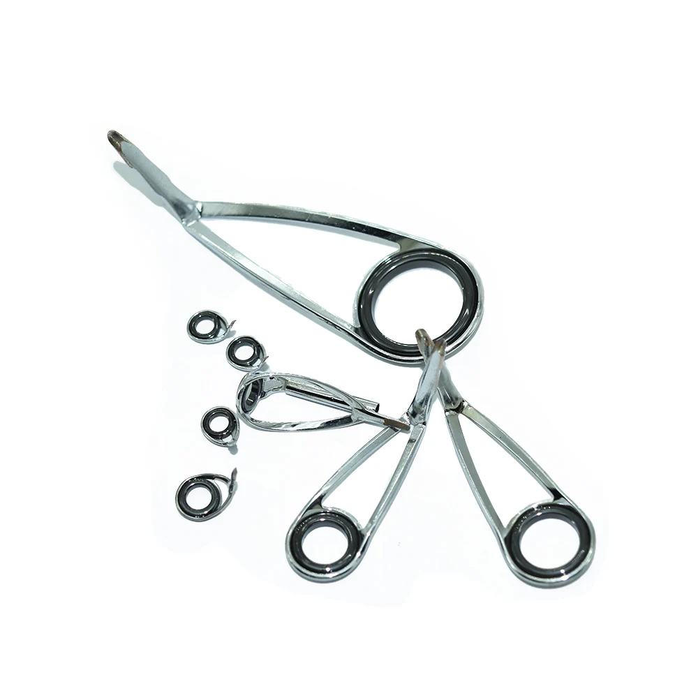 8 uds/Kit soporte KLH anillo guía de acero inoxidable para UL-L-ML-M-MH-H potencia caña de pescar giratoria reparación reajuste montaje DIY - imagen 2
