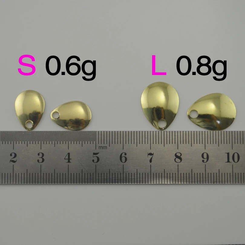 MNFT 12 unids/pack giratorio de lentejuelas doradas 0,6g/0,8g accesorios de lentejuelas para cebo Road Asia - imagen 5