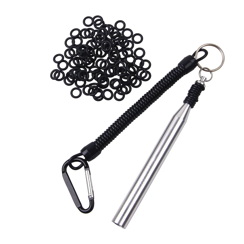 Hyaena 50 piezas de aparejos de pesca negros Wacky Soft Baits gusano herramienta Wacky O-Anillos para Wacky Rigging Plastic Senko los gusanos - imagen 2