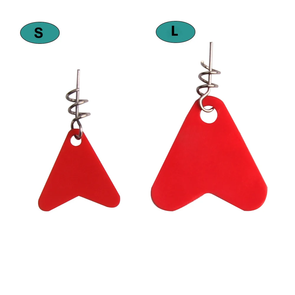 Accesorios para Señuelos de Pesca, pasador de centrado de gancho de pesca, bloqueo de manivela giratoria de resorte y lentejuelas de corazón rojo, 60 unids/bolsa - imagen 4