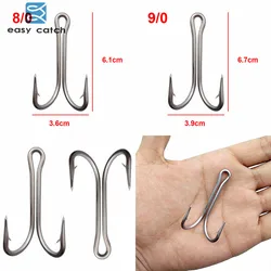 Anzuelos dobles de acero inoxidable afilados para pesca profesional