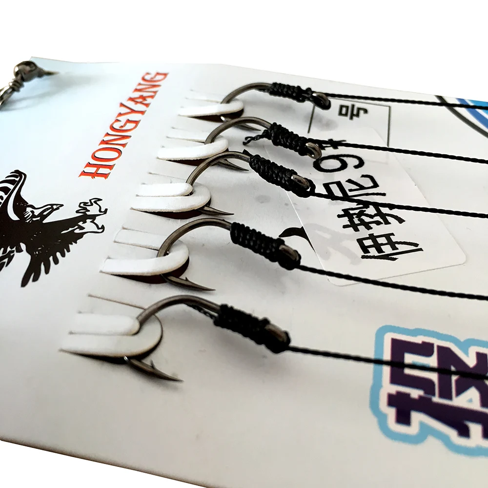 Anzuelo de pesca de carpa, aparejo de pelo, accesorios de pesca, tamaño sin púas, 8, 9, 10, 11, 12, 13, 1 unidad - imagen 4