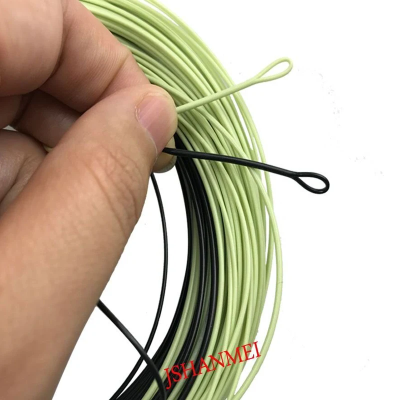 JSM-sedal de pesca con mosca de doble Color, 100 pies, peso hacia adelante, punta del fregadero flotante WF-(5 ~ 7) F/S, línea de pesca con 2 bucles soldados - imagen 3