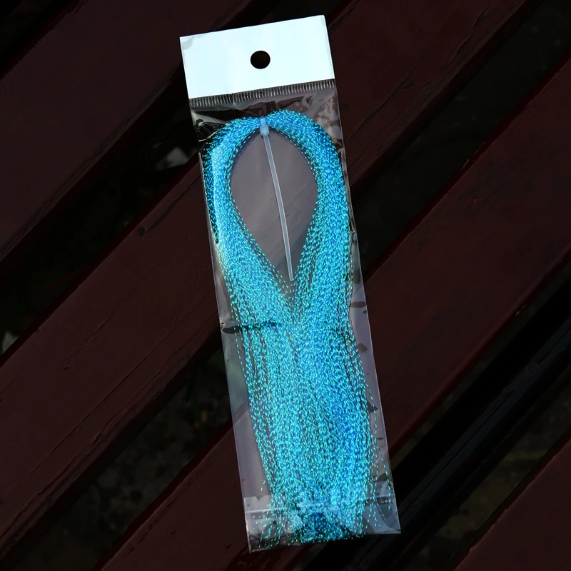 Bimoo-50 bolsas de hilo de oropel trenzado para anzuelo, Flashabou para anzuelo, Material de fabricación de señuelos triples - imagen 5