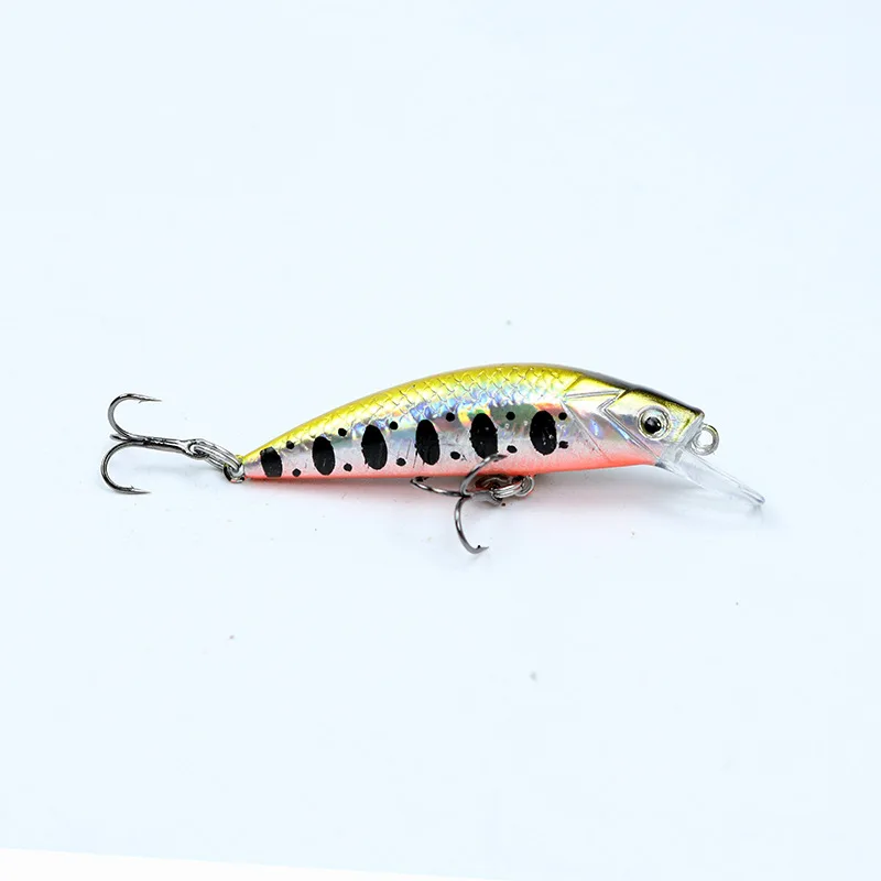Mini señuelo de pesca de pececillos, 5cm/6,5g, láser artificial, wobbler, duro, manivela, anzuelos triples, aparejos de pesca de lubina, 1 ud. - imagen 4