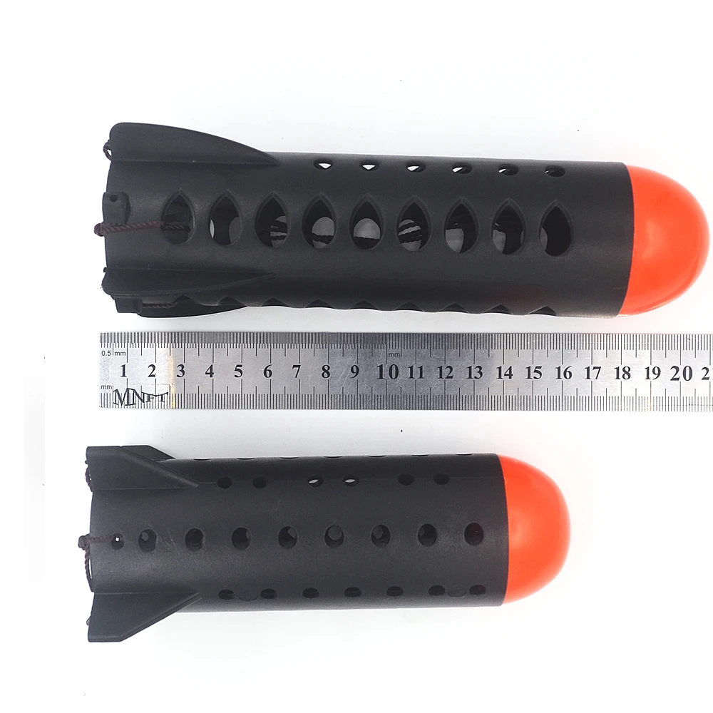 MNFT 1 Uds alimentador de pesca de carpa cohete cebo de pesca jaula carpa cebo trampa alimentadores cebos dispensador aparejos de pesca - imagen 5