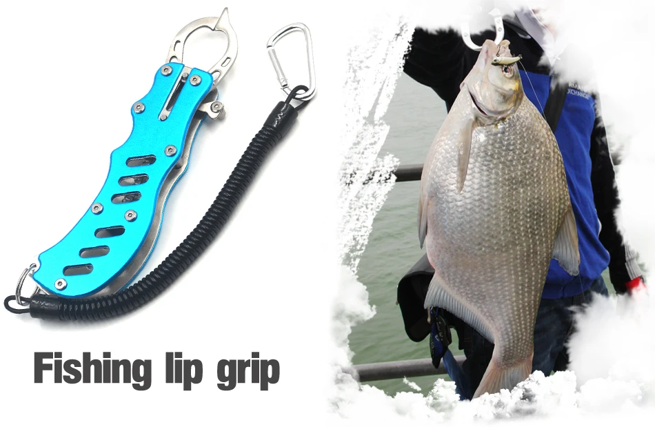 MNFT-empuñadura de labio de pescado compacta portátil, empuñaduras de acero inoxidable, herramientas de aparejos de pesca de agua salada marina, 1 Uds. - imagen 2